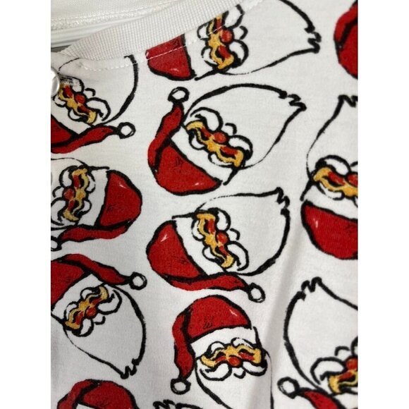 Sammy Nat Pajama Set Kid S White Crew Red Santa Christmas Festive Holiday Pima - Picture 3 of 11